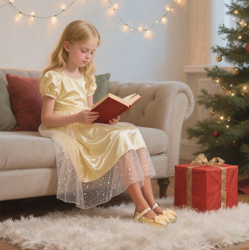 Otter MOMO Toddler/Little Girls Mary Jane Ballerina Flats Shoes Slip-on School Party Dress Gold Shoes Size 9 - Image 2